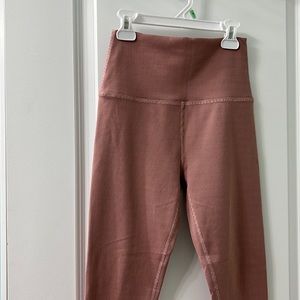 Light pink beyond yoga ribbed leggings